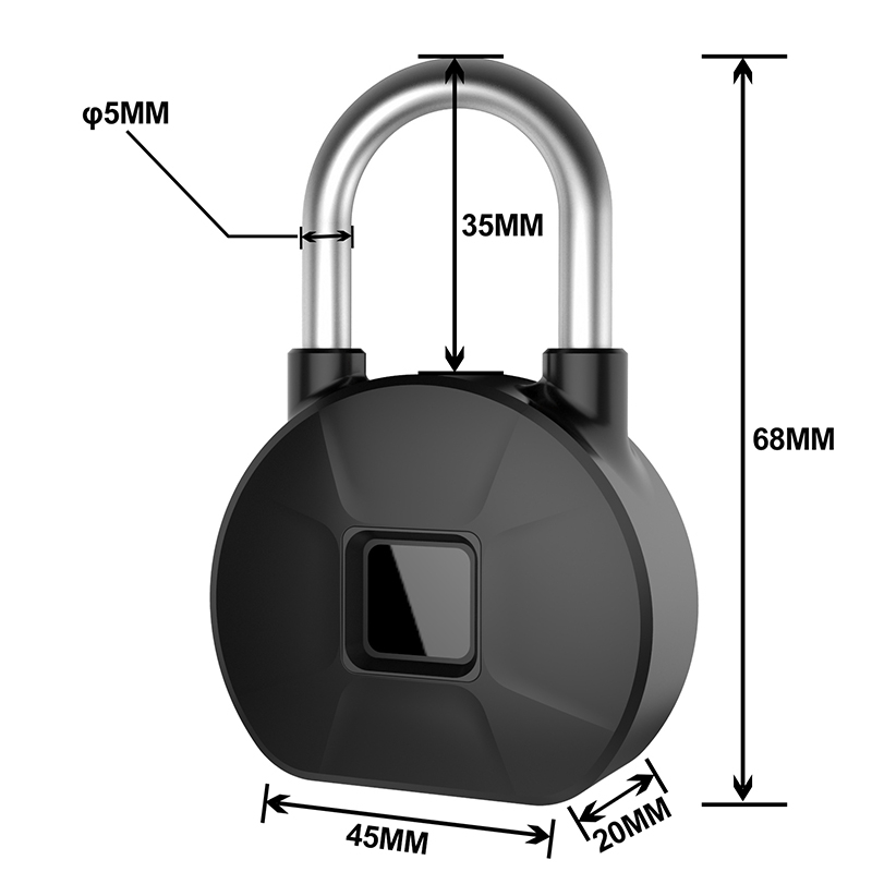 Smart Padlock Black/blue YDPL-0156-1
